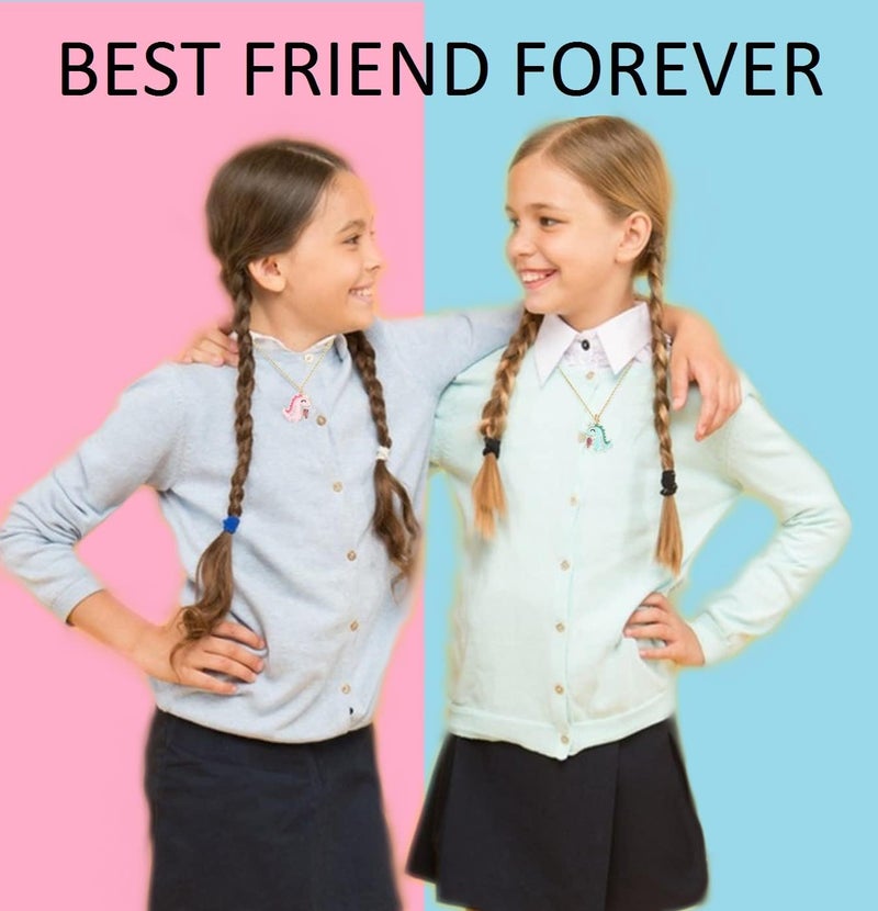 Lezmoii Friendship Necklace Best Friend Necklace Matching Magnetic BFF Necklace for 2 Girls Friendship Gifts - Image 2